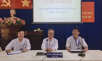 LỄ KÝ CAM KẾT THỰC HIỆN GIẢM THIỂU CHẤT THẢI NHỰA TRONG NGÀNH Y TẾ
