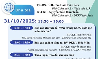 Kết nối chuyên môn: Bệnh viện Nhân Dân 115 🤝 Bệnh viện Đa khoa Khu vực Hóc Môn